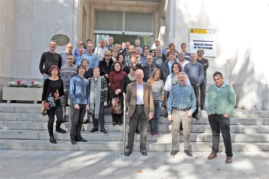 Asistentes a la reunión de jefes de OMA en la sede central de AEMET