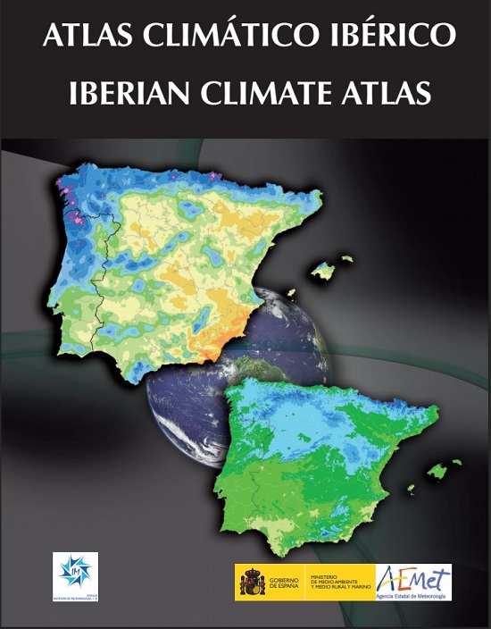 Portada del Atlas Climático Ibérico, disponible a través del portal web de AEMET