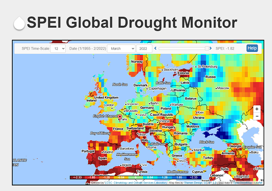 Monitor Global de sequía meteorológica a través del índice SPEI. Fuente: CSIC