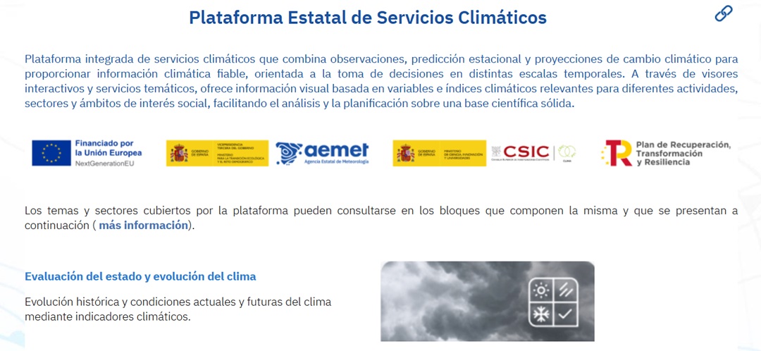 Plataforma Estatal de Servicios Clim&aacute;ticos