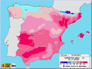 Temperatura media en la decena