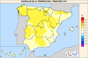 La primavera, seca y extremadamente cálida