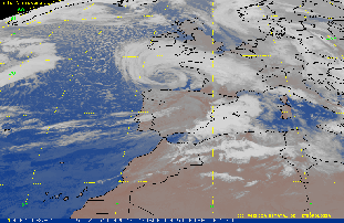 imagen de satélite borrasca profunda Klaus