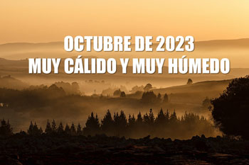 El mes de octubre de 2023 fue, en conjunto, muy cálido y muy húmedo en el conjunto de España