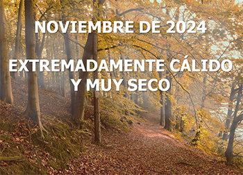 Noviembre de 2024, extremadamente cálido y muy seco