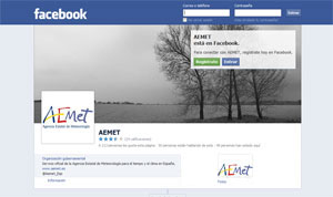 Página de AEMET en Facebook