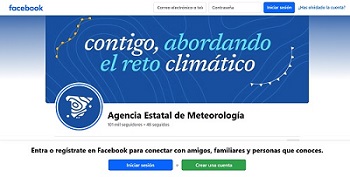 Página de AEMET en Facebook