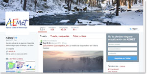 Cuenta general de AEMET (@AEMET_Esp)