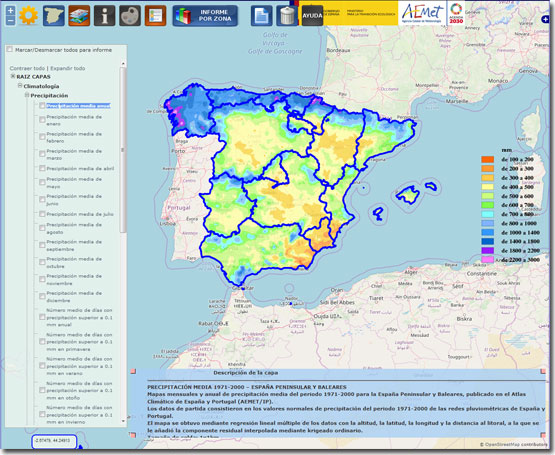 Acceso al visor del Atlas climático de la Península y Baleares