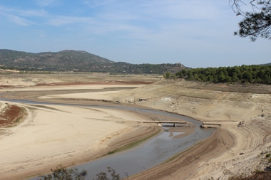 Zona de la cola del embalse de Entrepeñas (Guadalajara) el día 21 de septiembre de 2017.